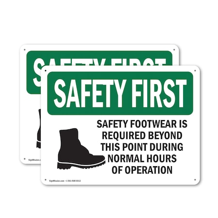 Signmission 7 in Height, 10 in Width, Aluminum, Rectangle OS-2PACK-SF-A-710-L-10897